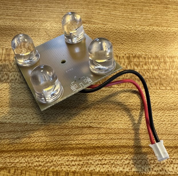 The LED PCB removed from the lens.